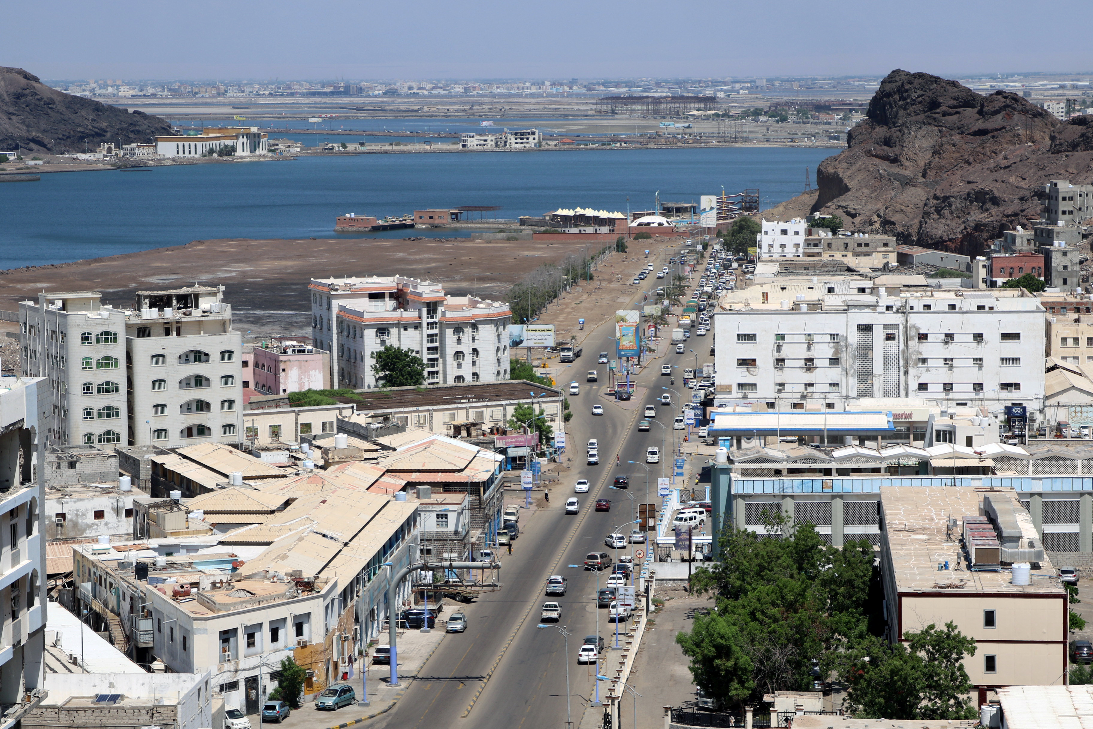 View of the southern port city of Aden, Yemen
