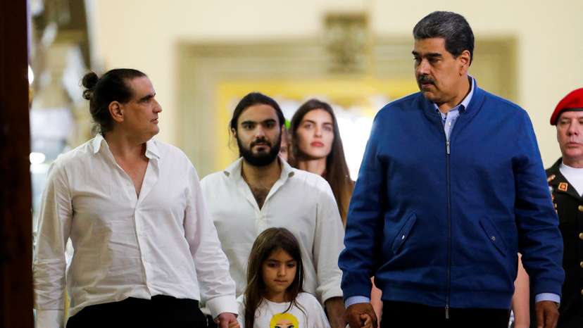 Alex Saab, who was facing U.S. bribery charges, visits the Miraflores Palace after he was released by the U.S. government in a prisoner swap