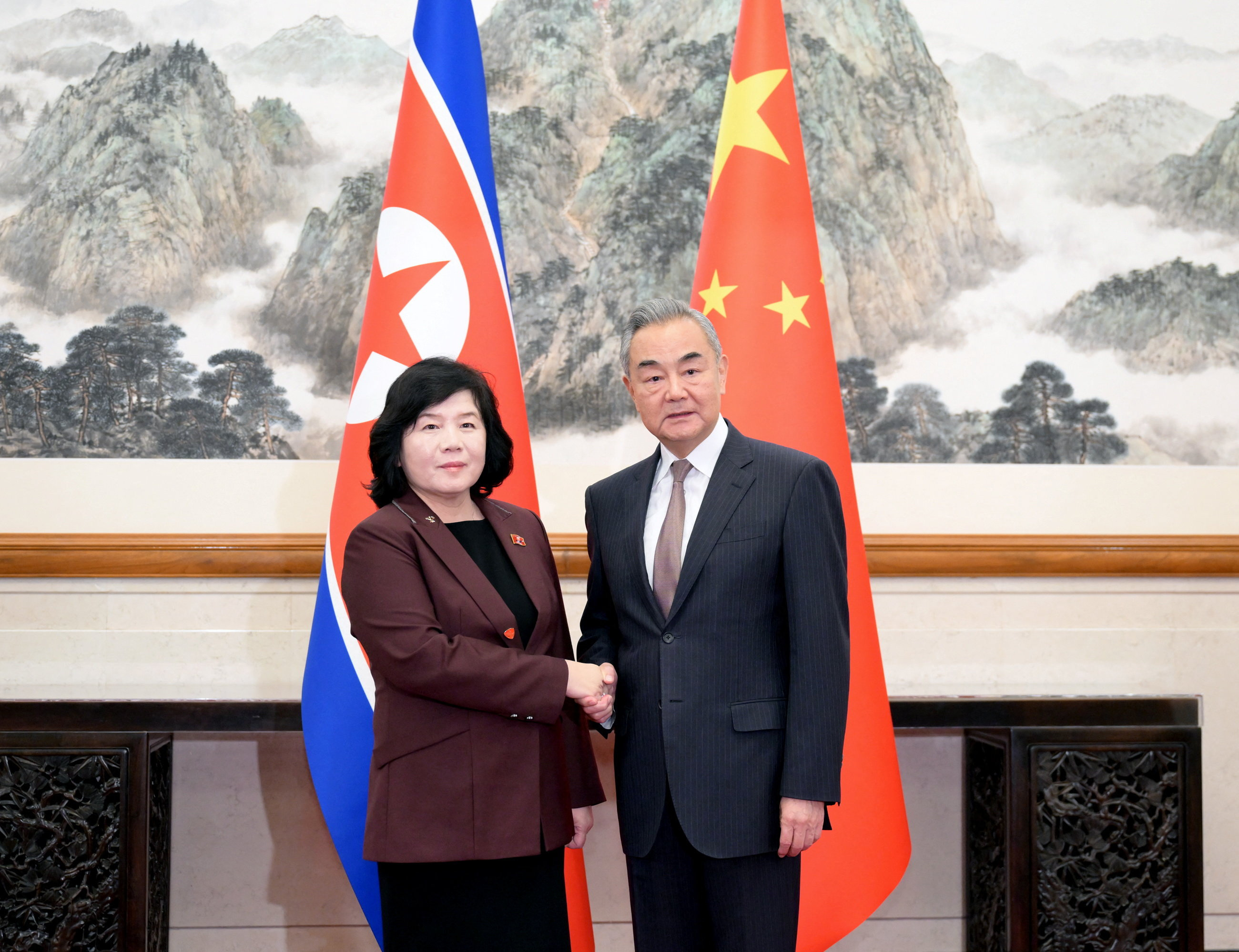 Chinese Foreign Minister Wang Yi meets North Korea's Foreign Minister Choe Son Hui in Beijing
