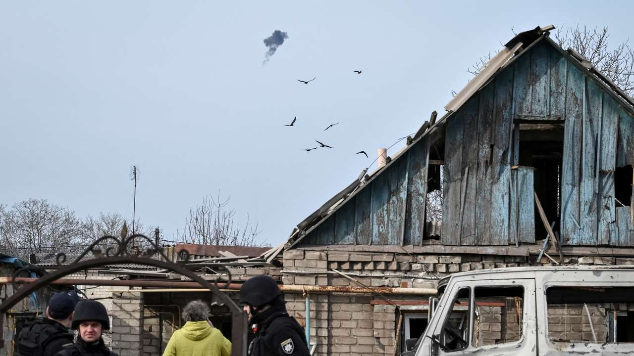 Aftermath of a Russian drone attack in Zaporizhzhia