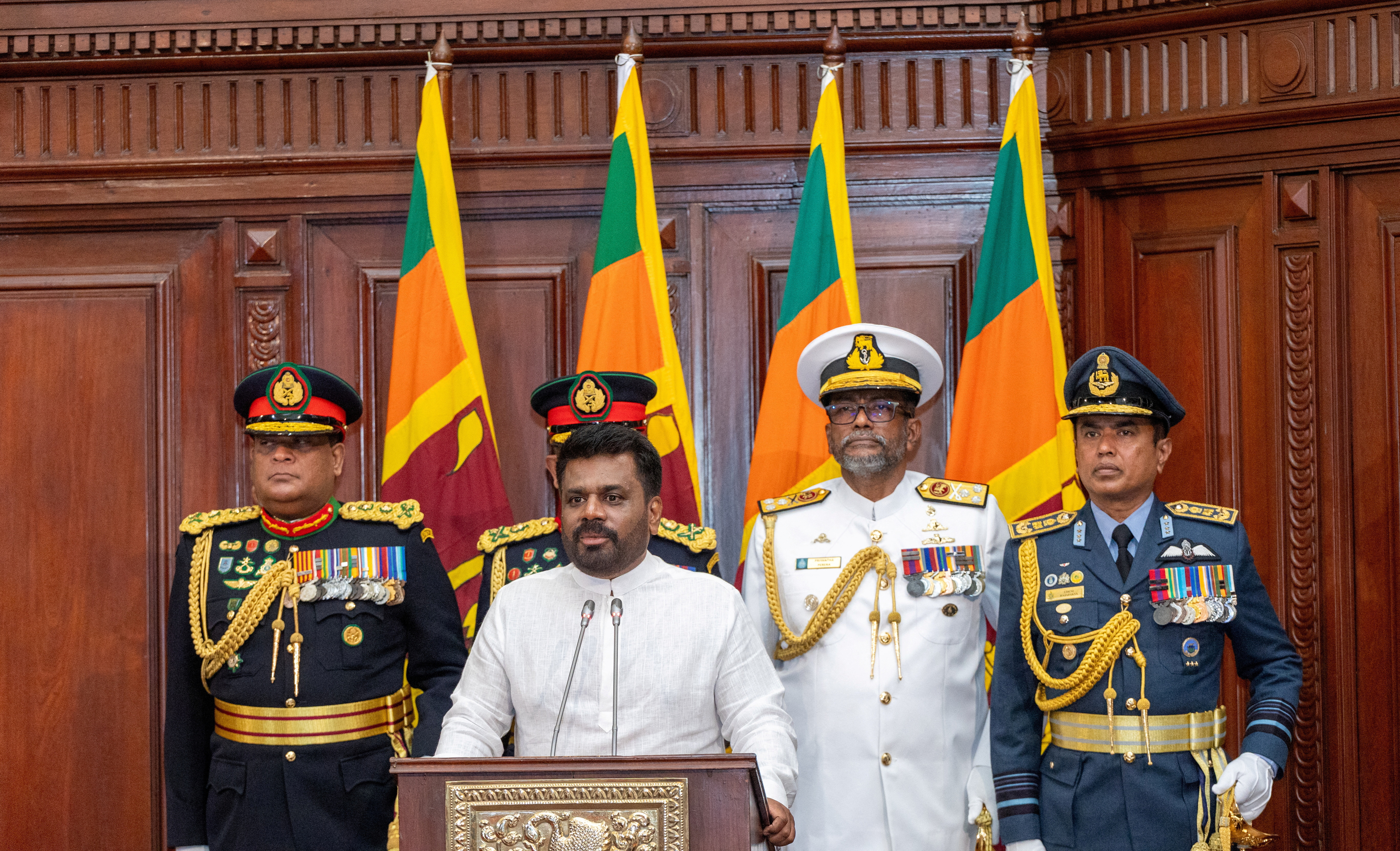 Oath taking ceremony of Sri Lanka's newly elected President Anura Kumara Dissanayake
