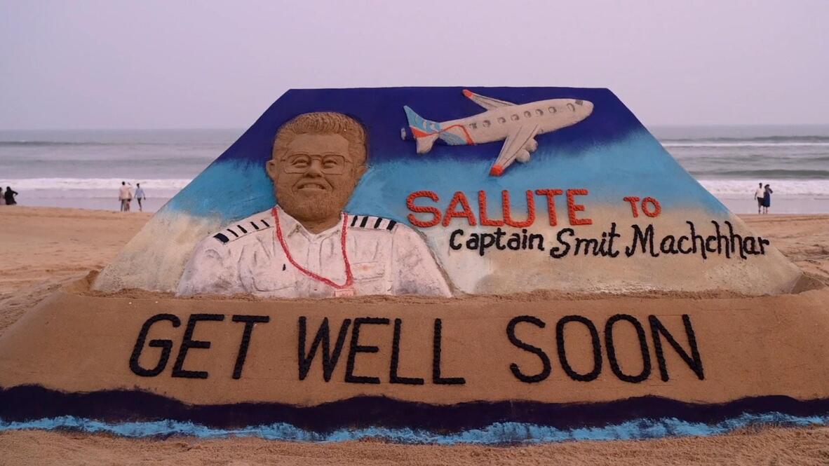 Indian Artist Salutes Injured Flydubai Pilot