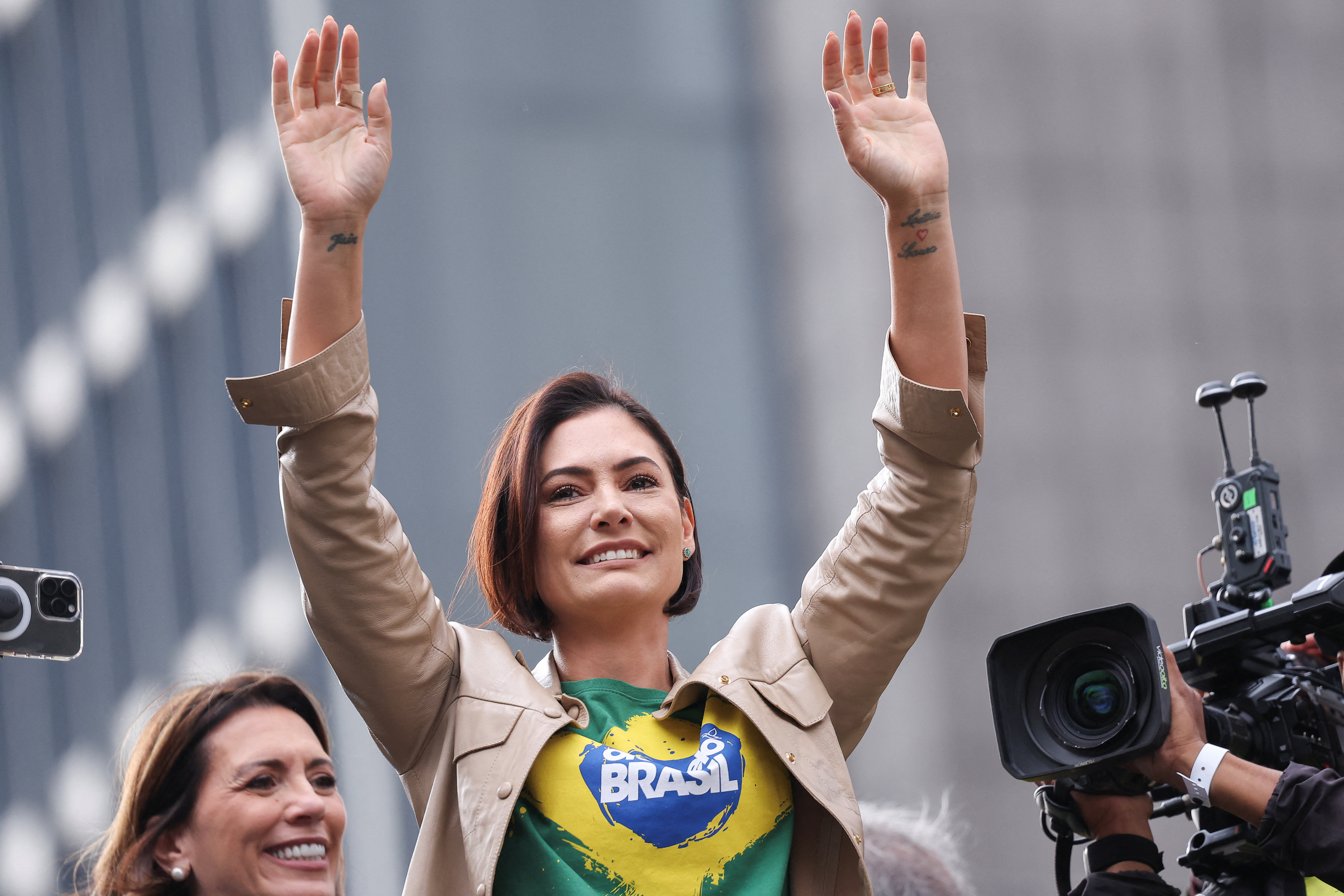 Bolsonaro supporters hold a protest in favor of former president, in Sao Paulo