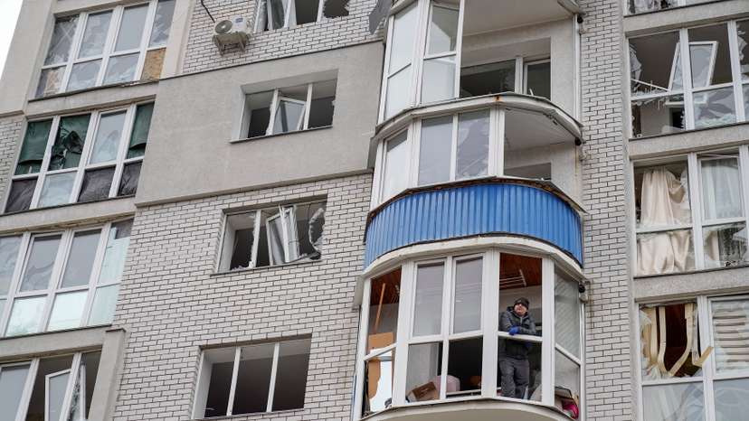 Aftermath of a Russian drone attack in Chernihiv