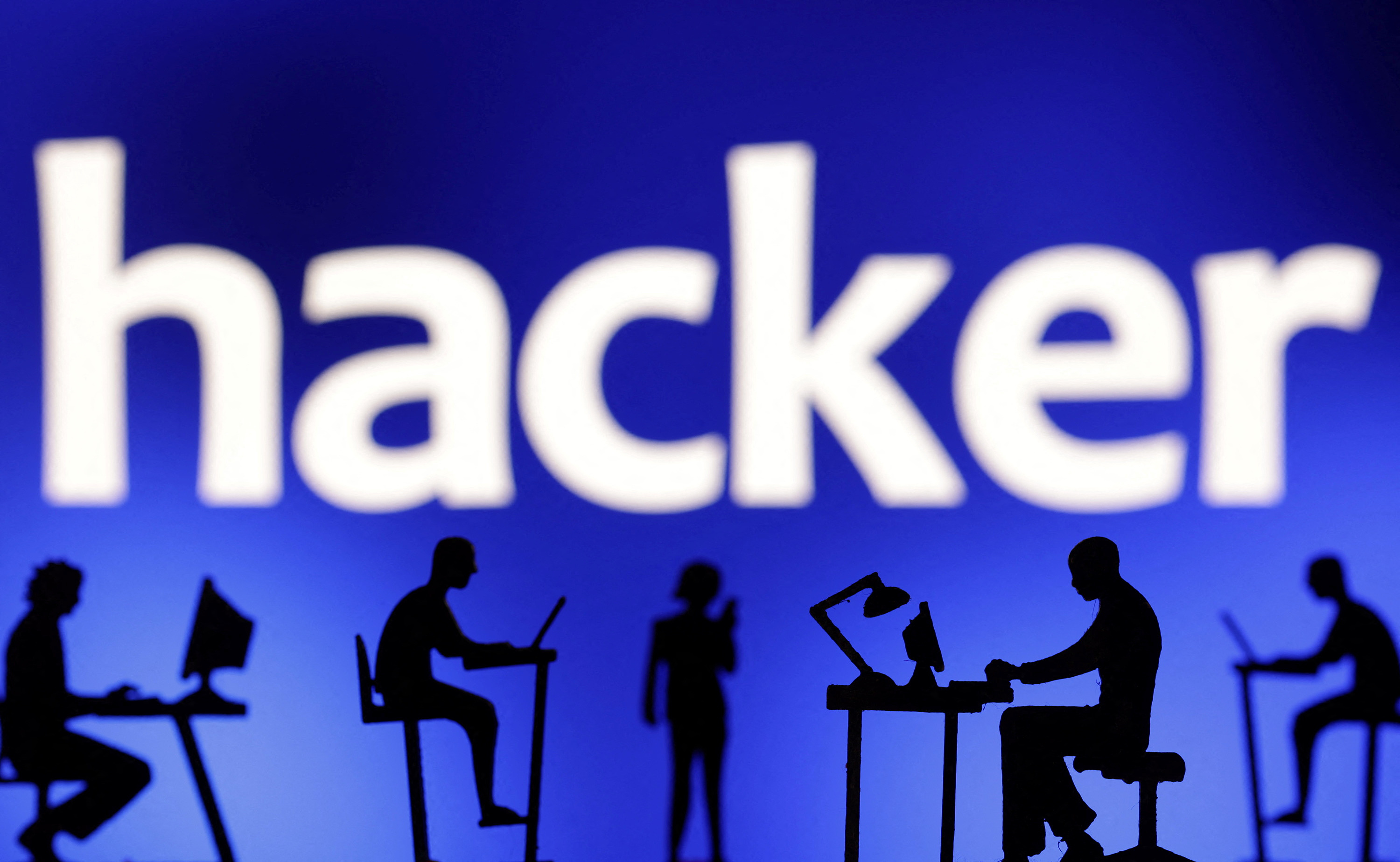 Illustration shows the word "hacker\