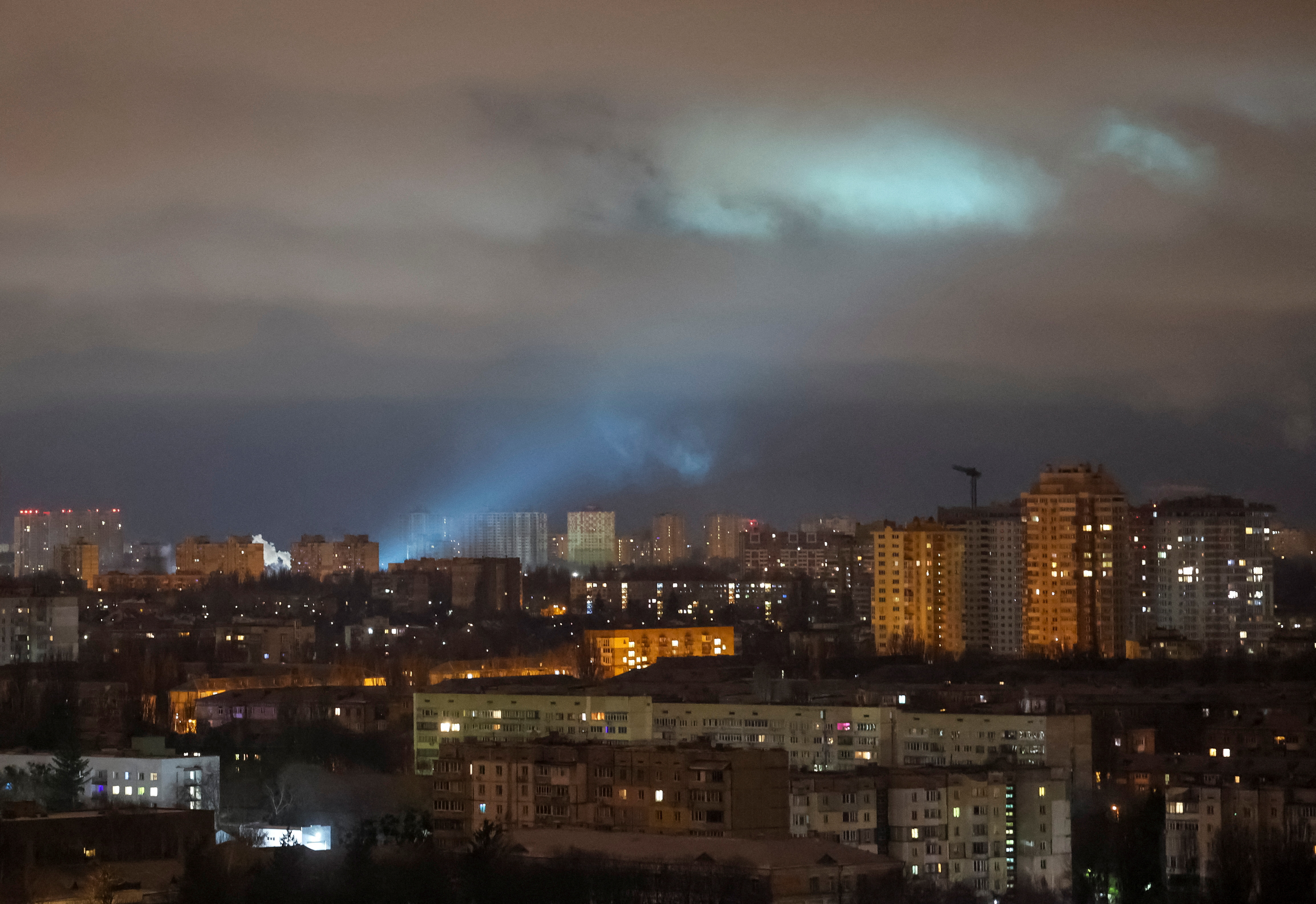 Russian drone strike in Kyiv