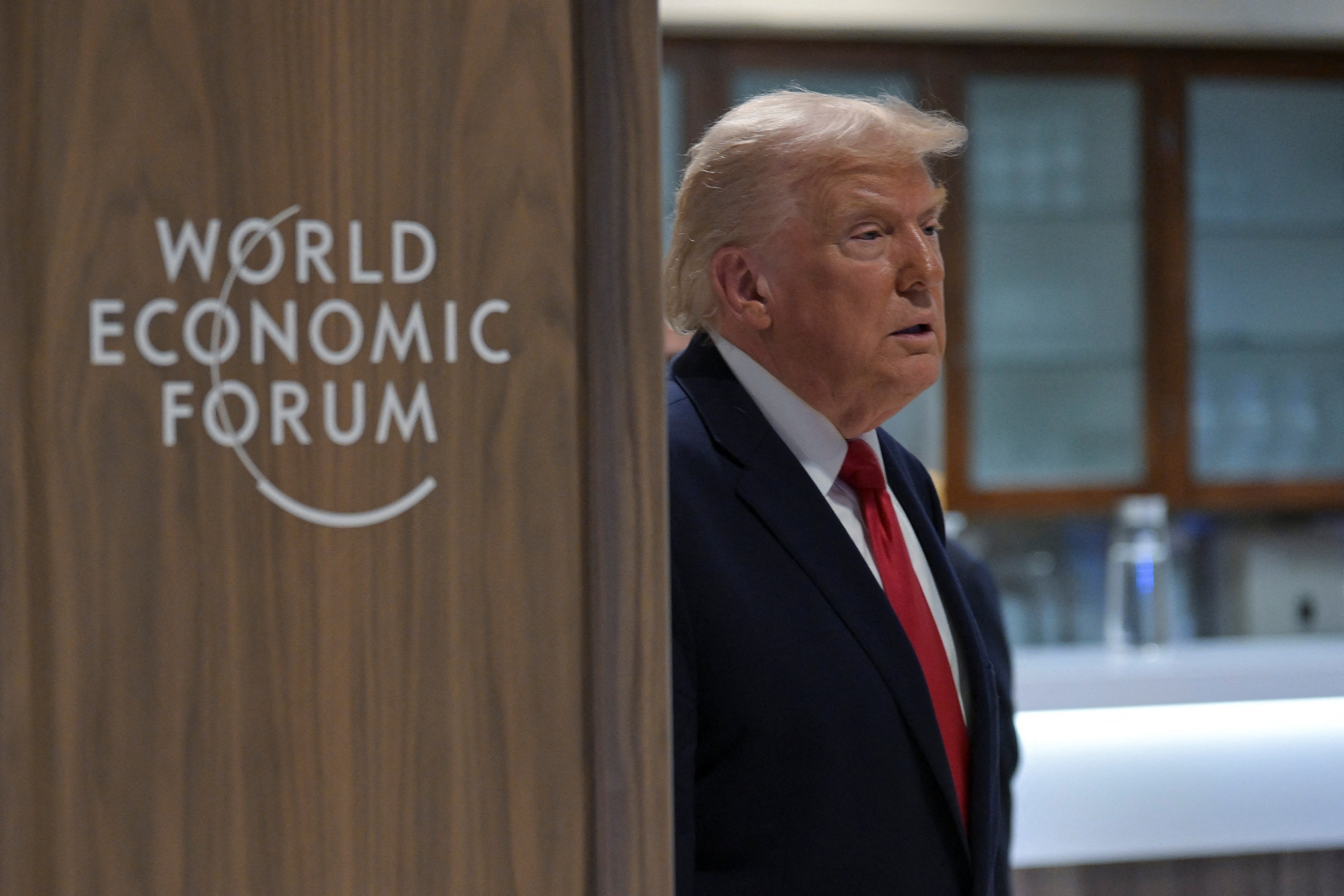 U.S. President Donald Trump attends the World Economic Forum in Davos