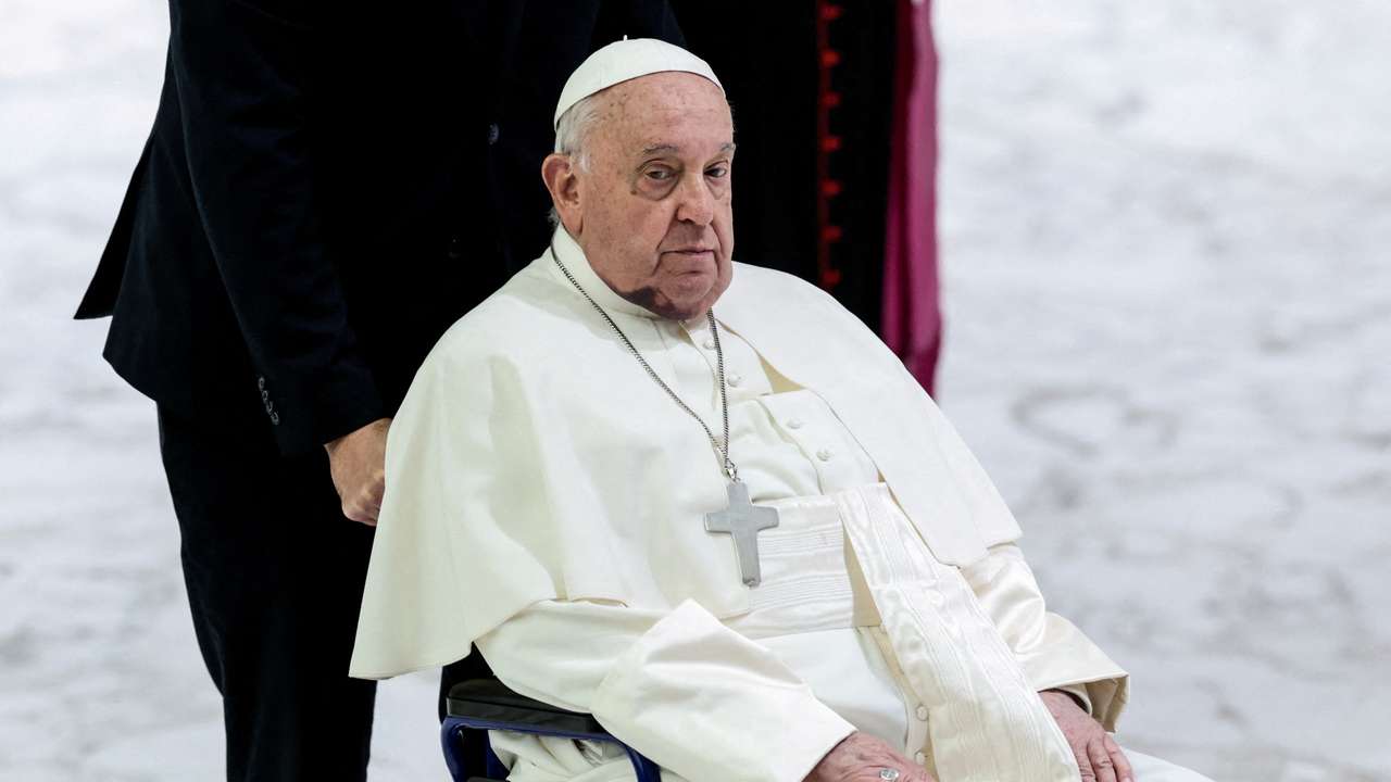Pope Francis attends the weekly general audience, at the Vatican