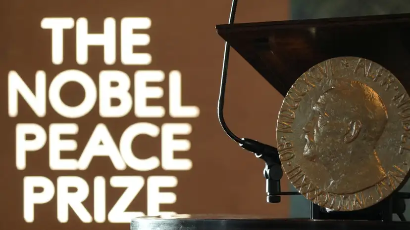 A replica of the Nobel Peace Medal is placed at the Norwegian Nobel Institute in Oslo