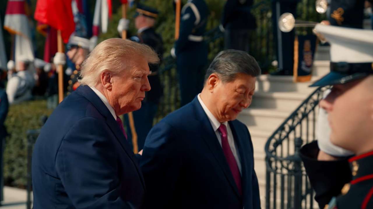 Donald Trump e Xi Jinping em Washington.