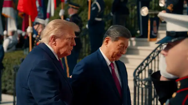Donald Trump e Xi Jinping em Washington.