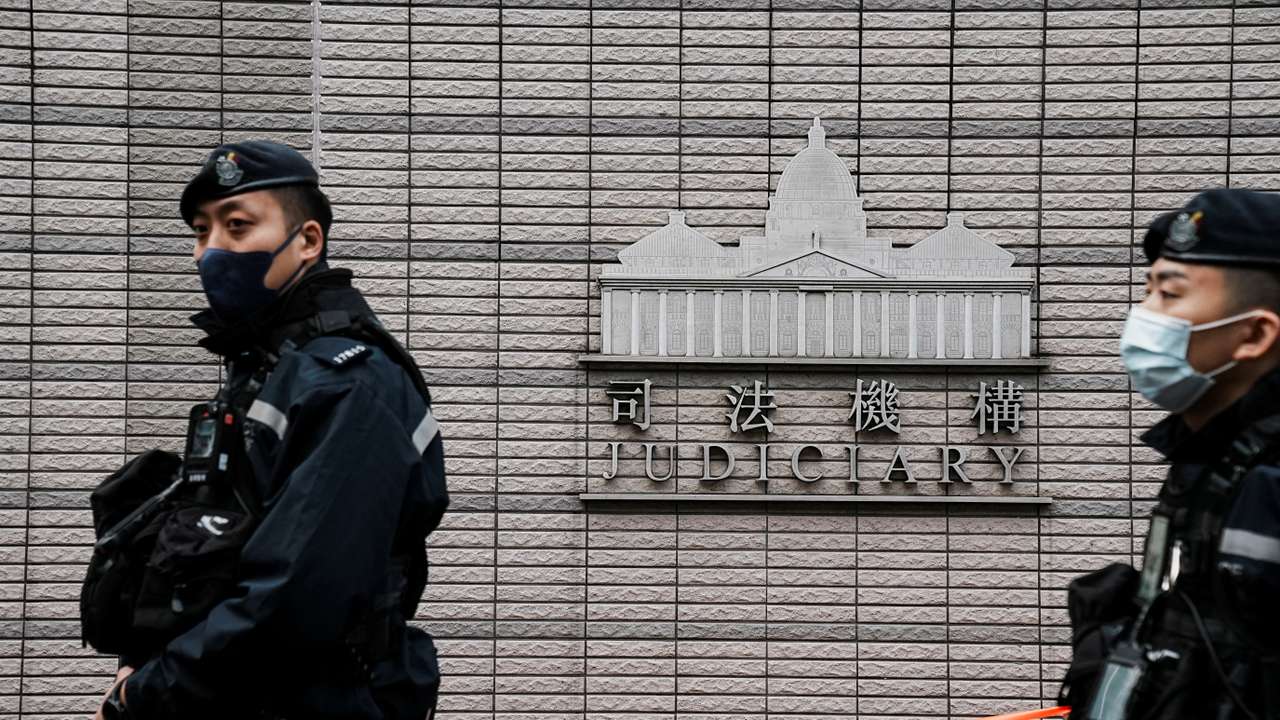 FILE PHOTO: National security trial of media mogul Jimmy Lai, founder of Apple Daily, in Hong Kong