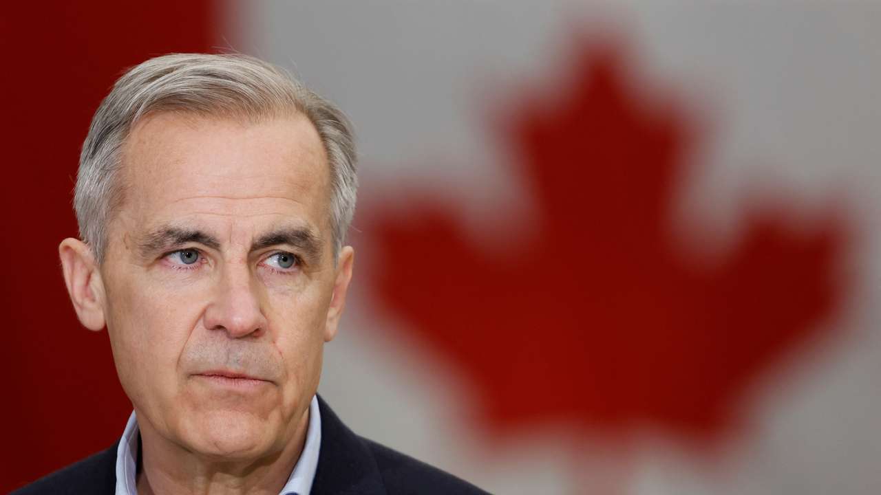 Canada's Prime Minister Mark Carney takes part in a news conference in Gander, Newfoundland