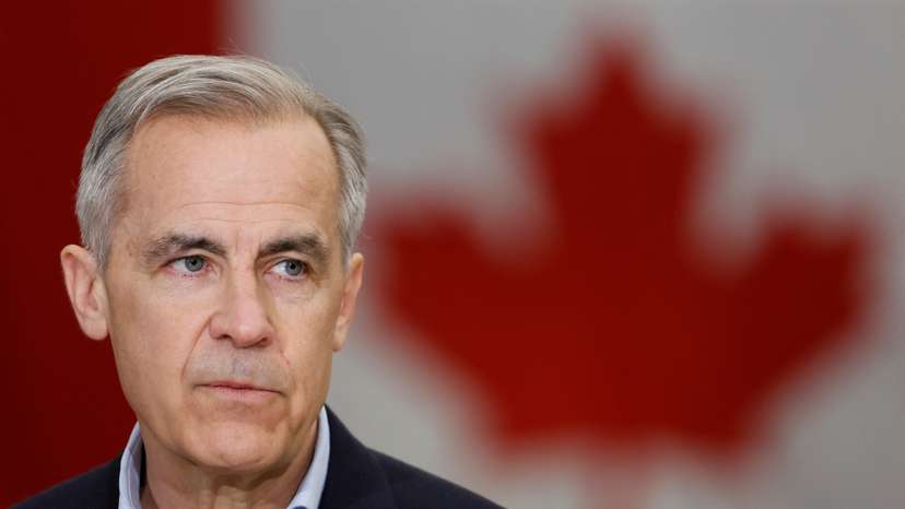 Canada's Prime Minister Mark Carney takes part in a news conference in Gander, Newfoundland