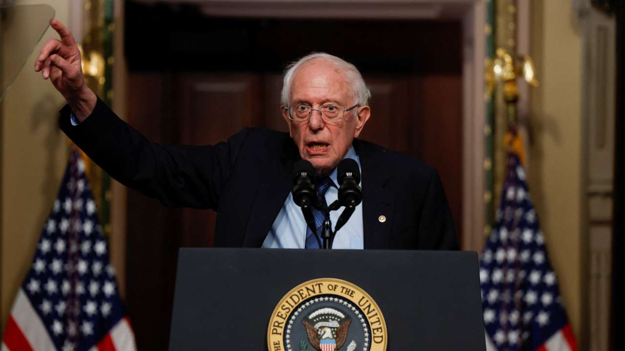 Sanders delivers remarks on lowering healthcare costs in Washington