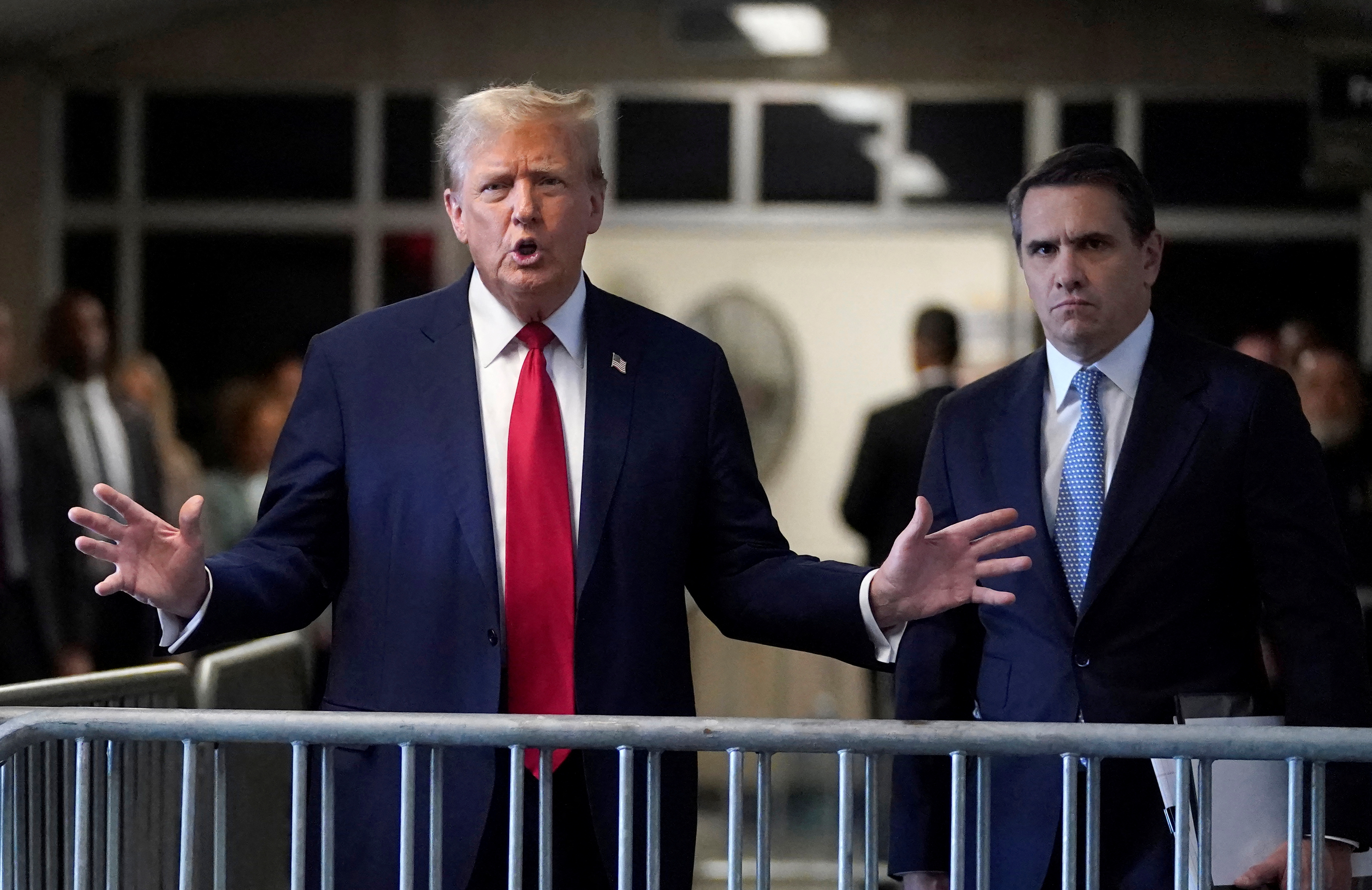 Former U.S. President Trump's criminal trial on charges of falsifying business records continues in New York