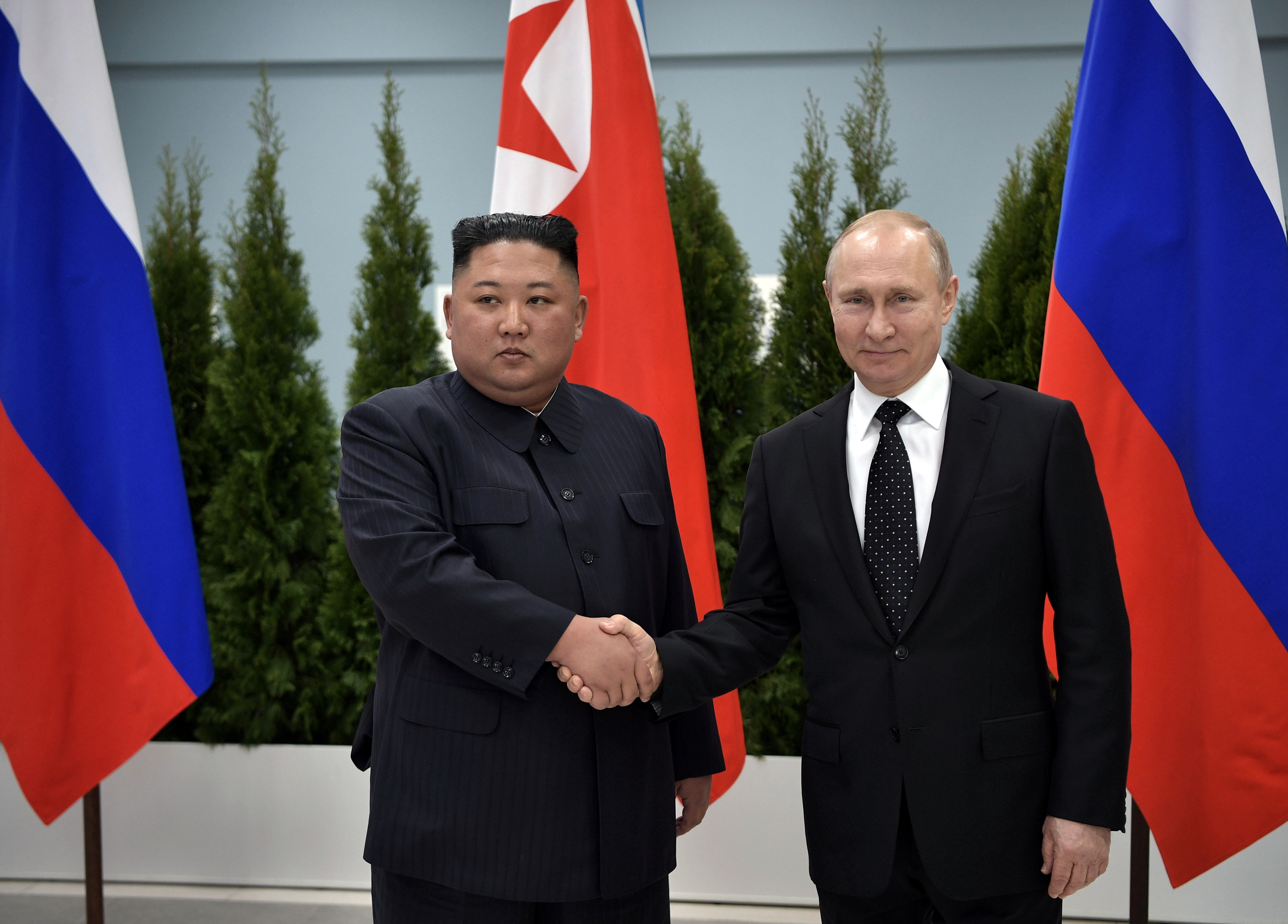 Russian President Vladimir Putin meets with North Korea's leader Kim Jong Un in Vladivostok