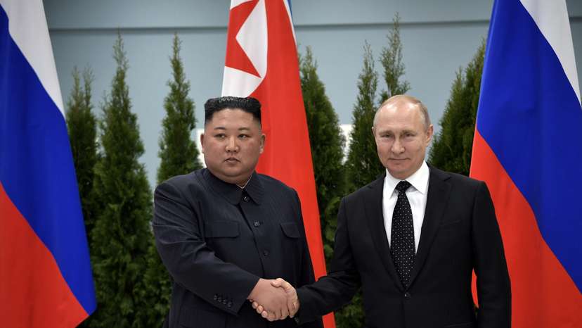 Russian President Vladimir Putin meets with North Korea's leader Kim Jong Un in Vladivostok