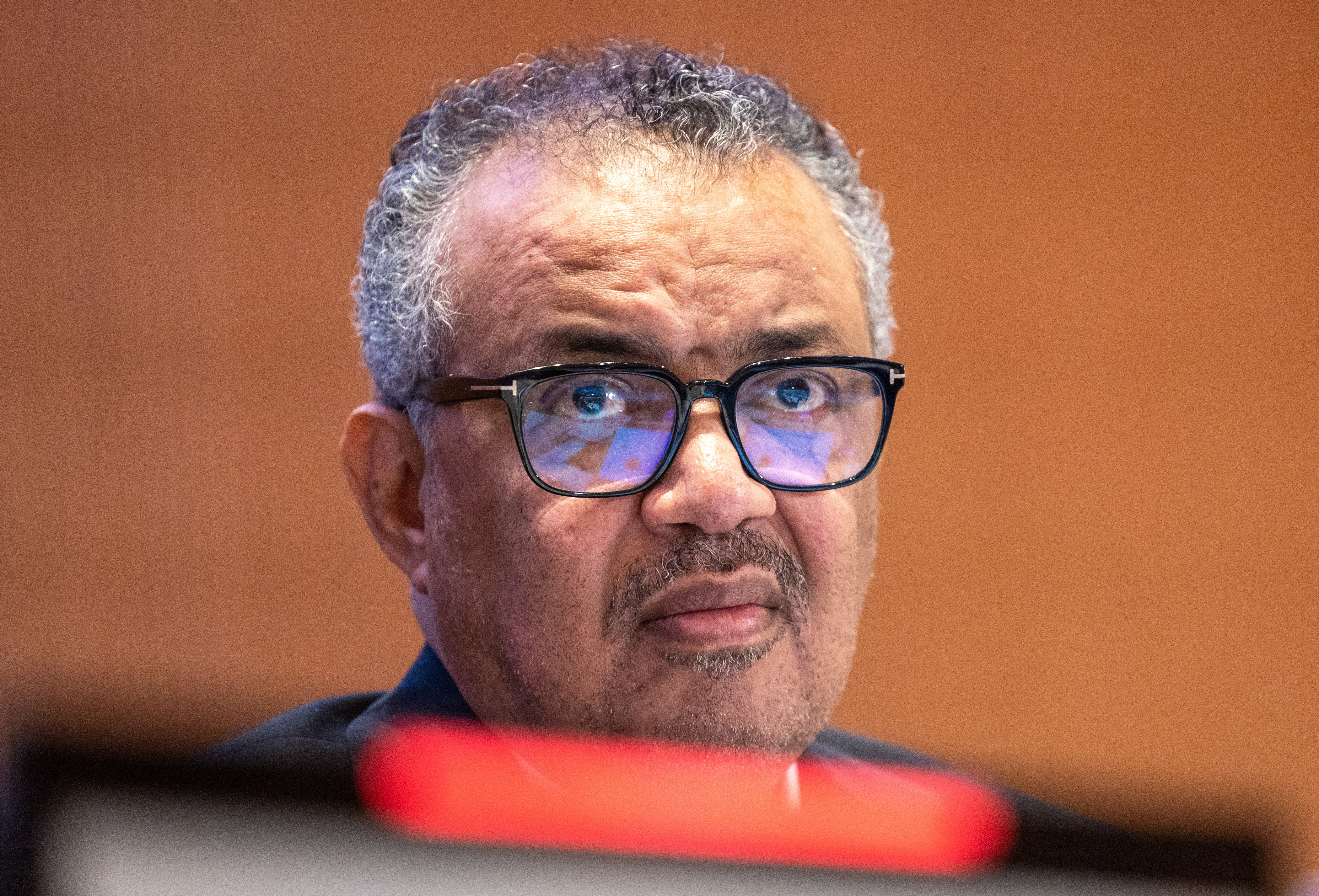 Director-General of the WHO Dr. Tedros attends the World Health Assembly in Geneva