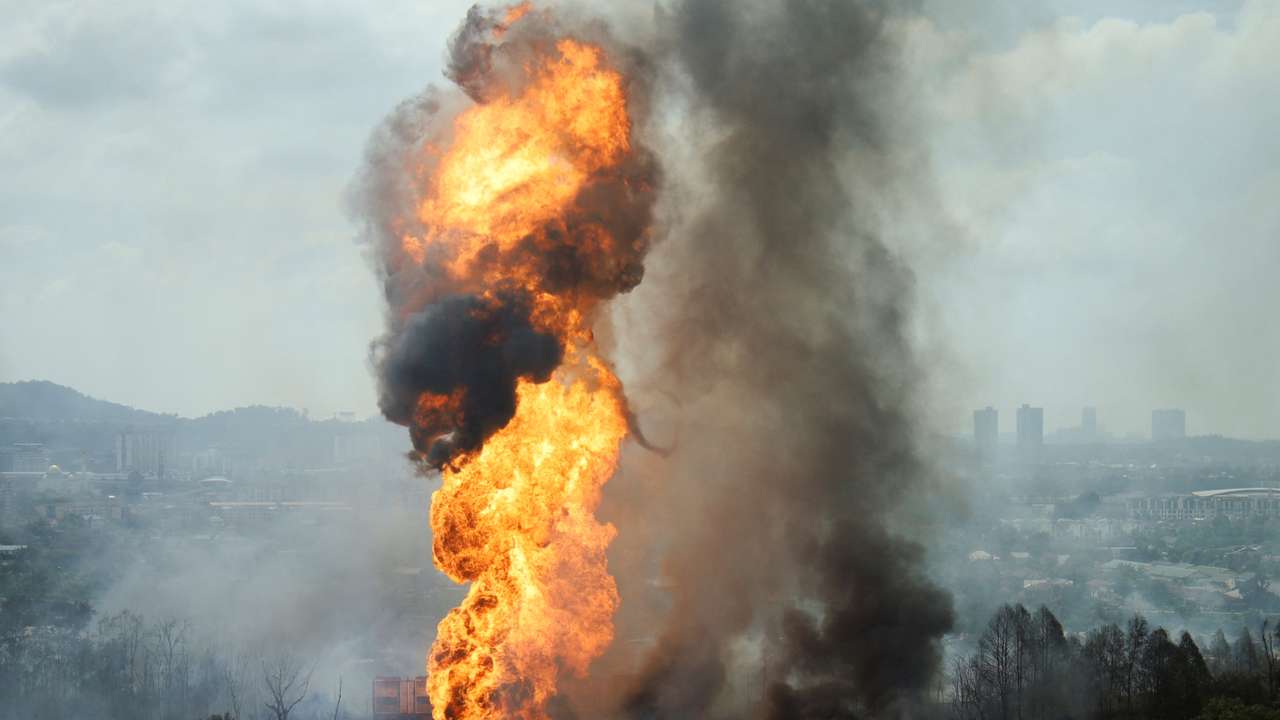 Huge fire near Malaysia capital after leak at Petronas gas pipeline