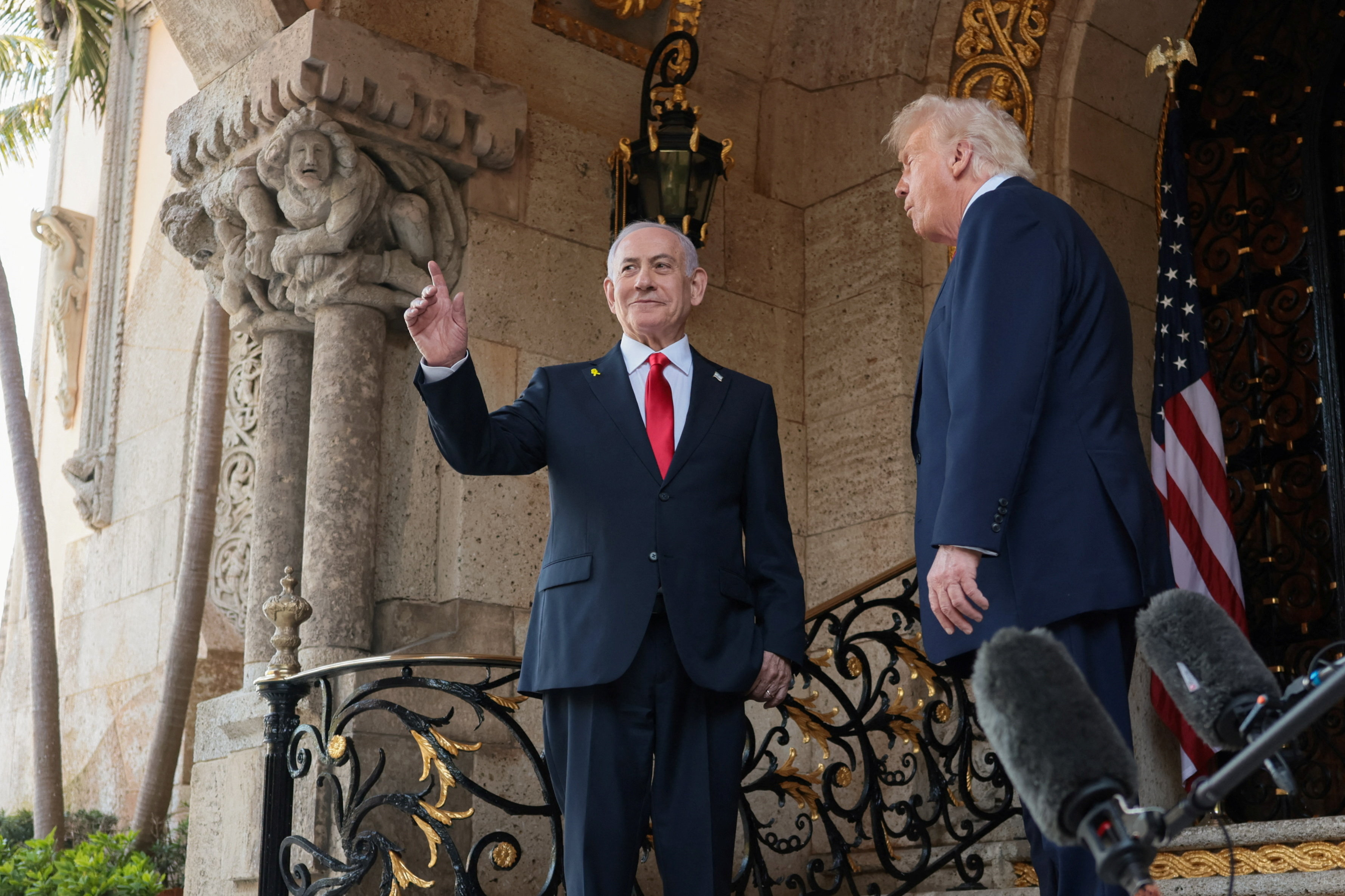 U.S. President Trump meets Israeli PM Netanyahu at Trump’s Mar-a-Lago club, in Palm Beach