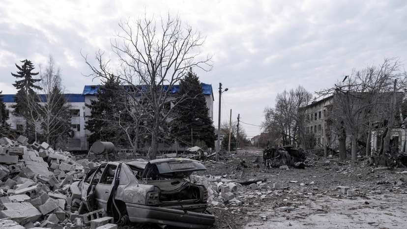 A view shows the frontline city of Pokrovsk