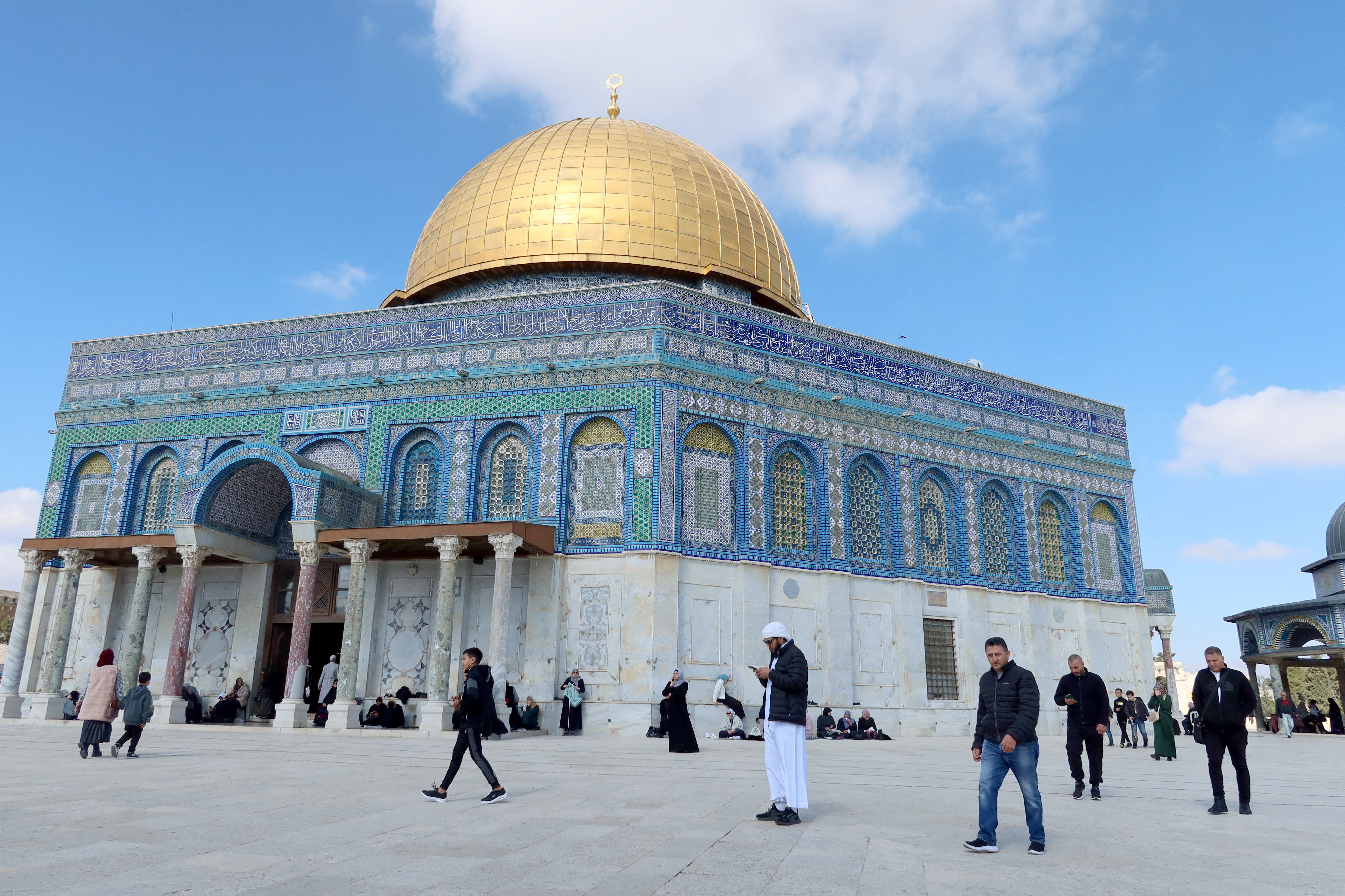 Muslim Palestinians hold Friday prayers, in Jerusalem