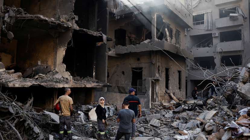 Aftermath of an Israeli air strike, in Beirut