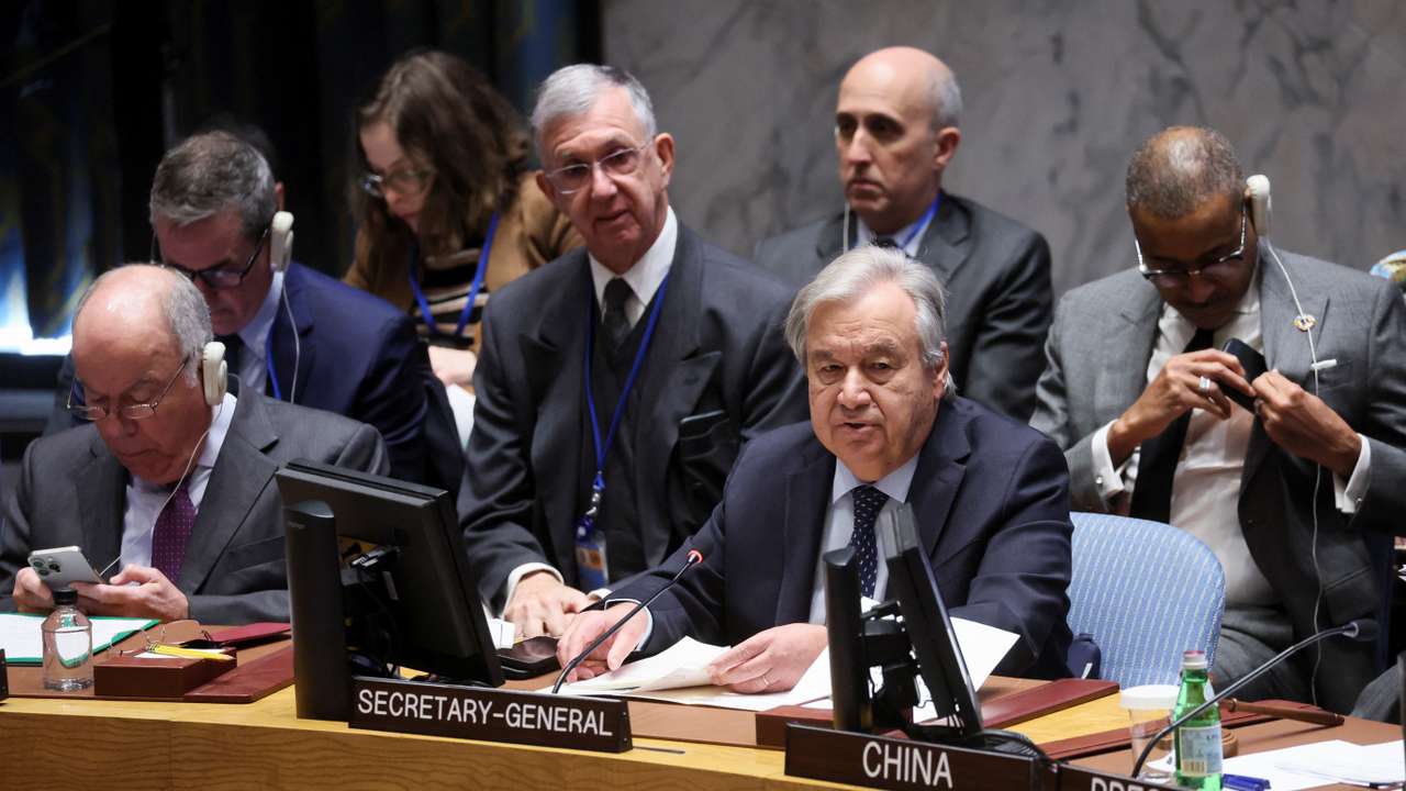 Meeting of the UN Security Council on the conflict between Israel and Hamas, in New York City