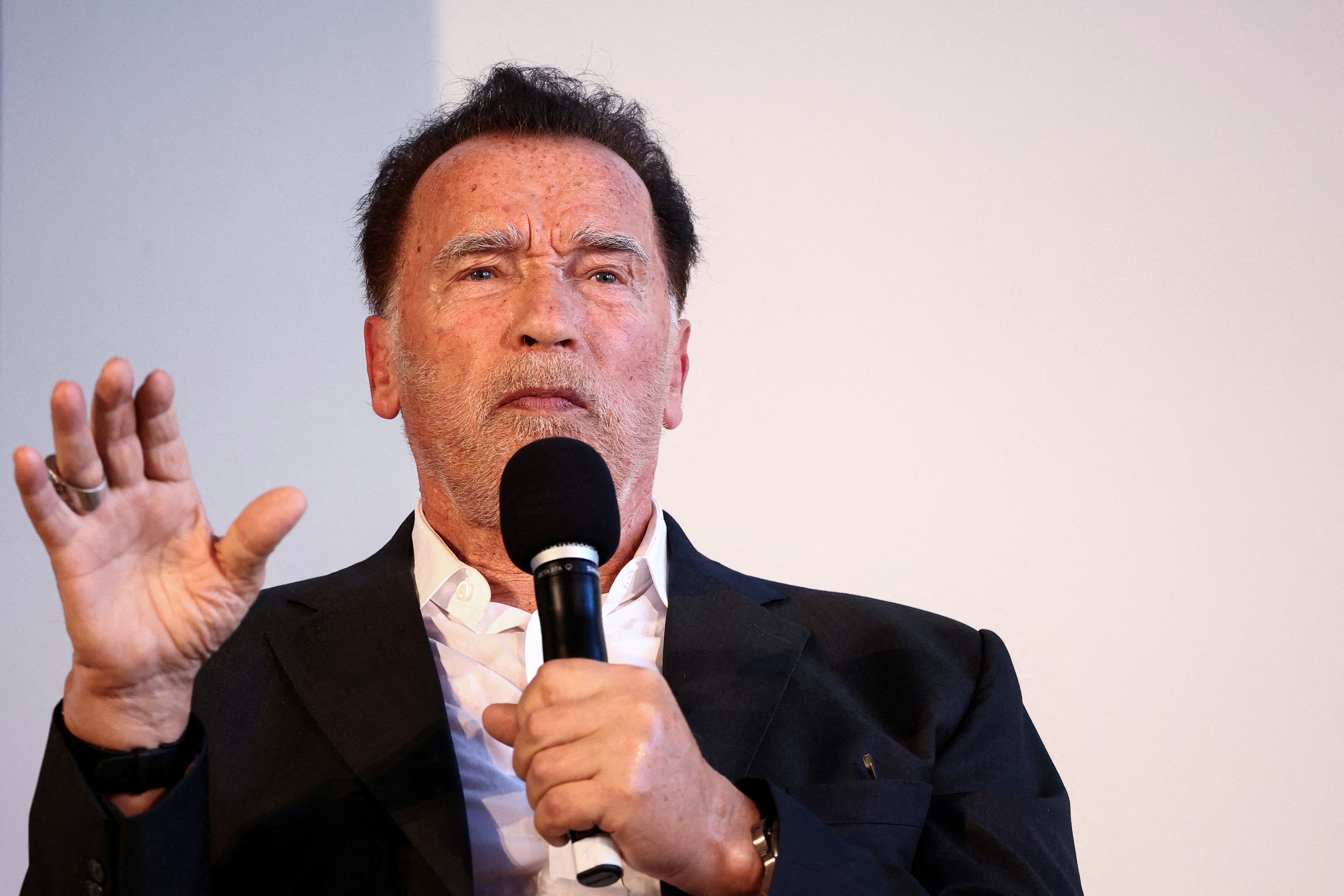 FILE PHOTO: Actor and former California Governor Arnold Schwarzenegger in Berlin