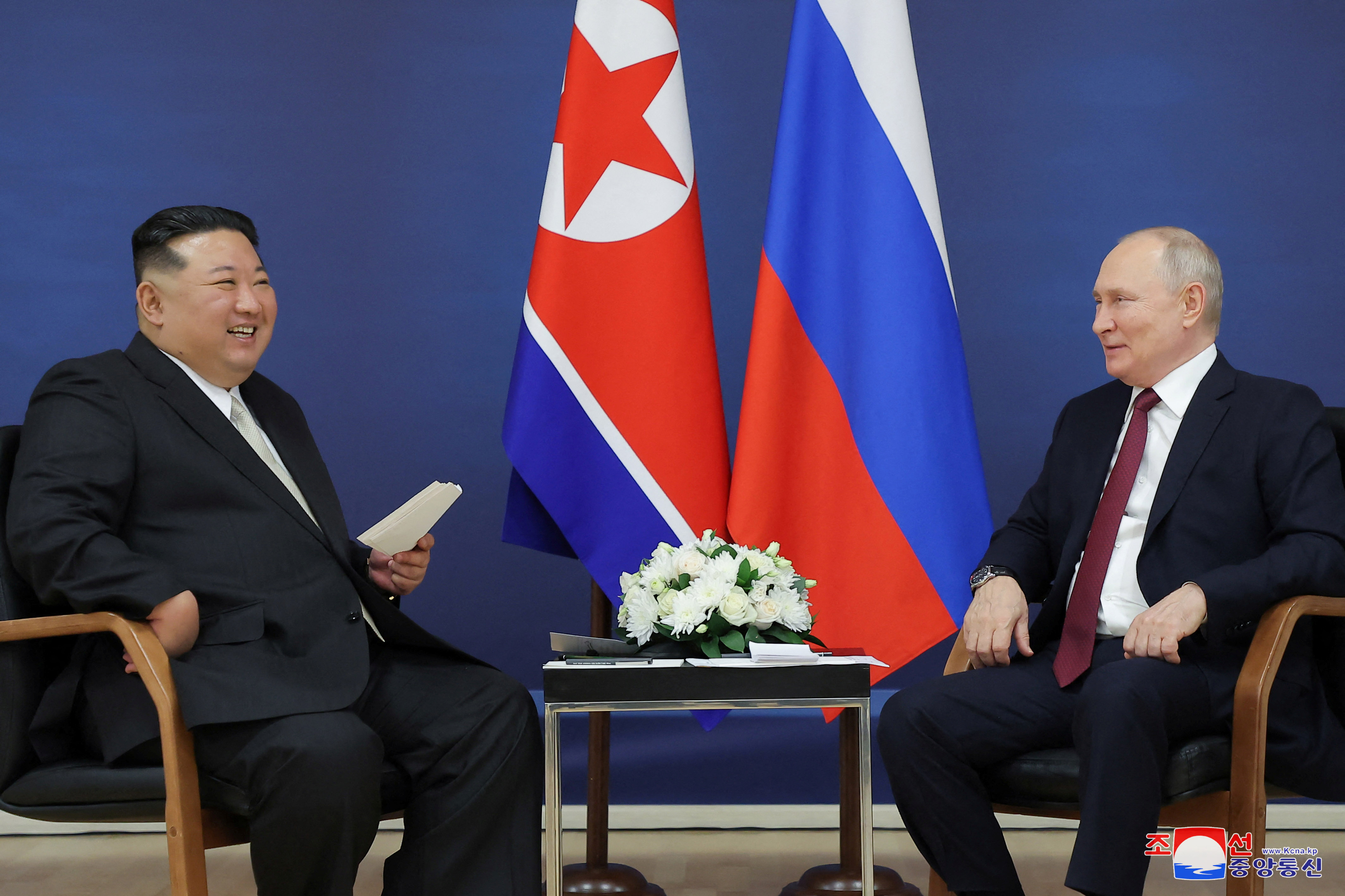 Russia's President Putin and North Korea's leader Kim meet in Amur region