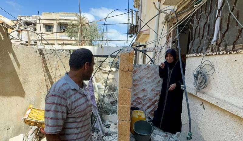 Aftermath of an Israeli strike on a house in Gaza City