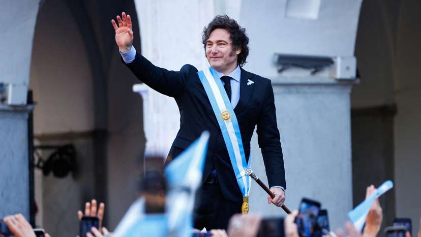 Argentina's President Milei commemorates the 214th anniversary of the May Revolution, in Cordoba