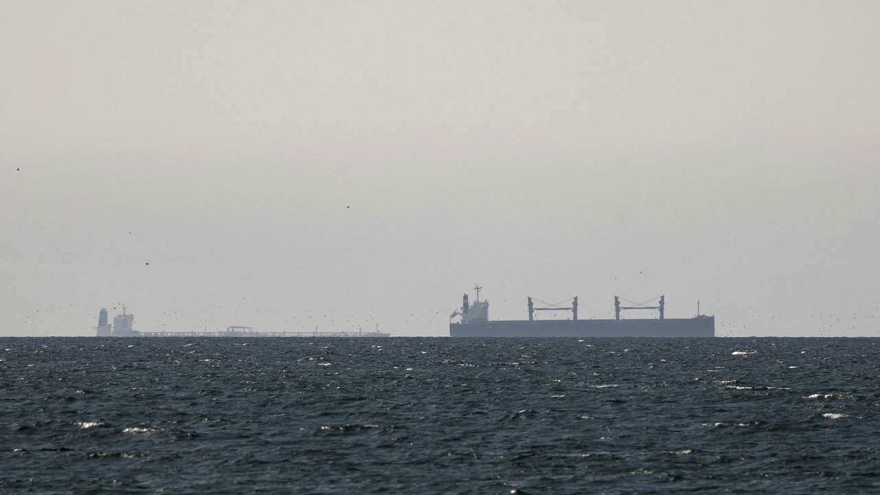 A cargo ship in the Gulf, near the Strait of Hormuz