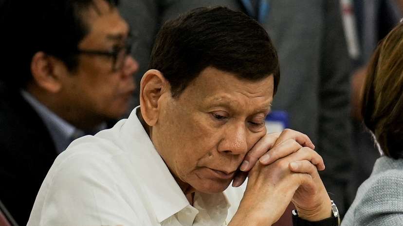Former Philippine President Rodrigo Duterte attends the House Quad Committee hearing at the House of Representatives, in Quezon City