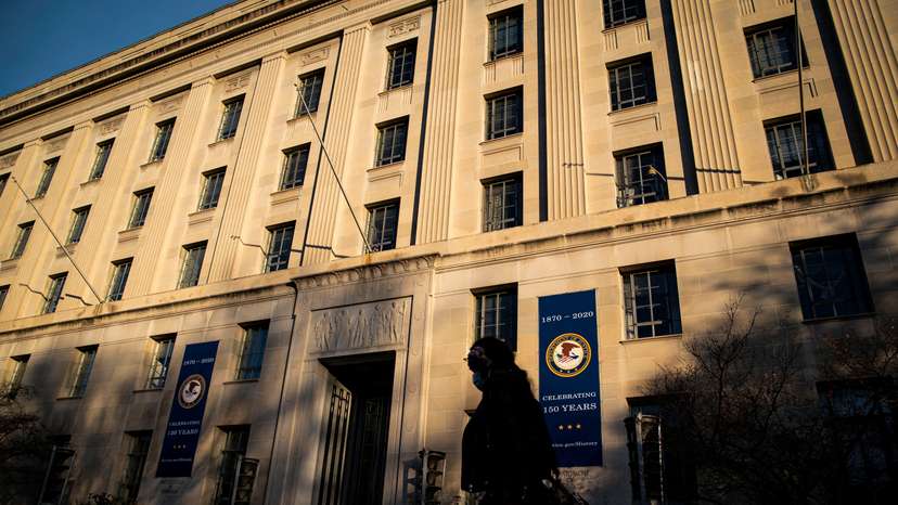 FILE PHOTO: The U.S. Department of Justice Building is pictured