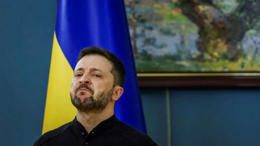 Ukraine's President Zelenskiy attends press conference in Kyiv