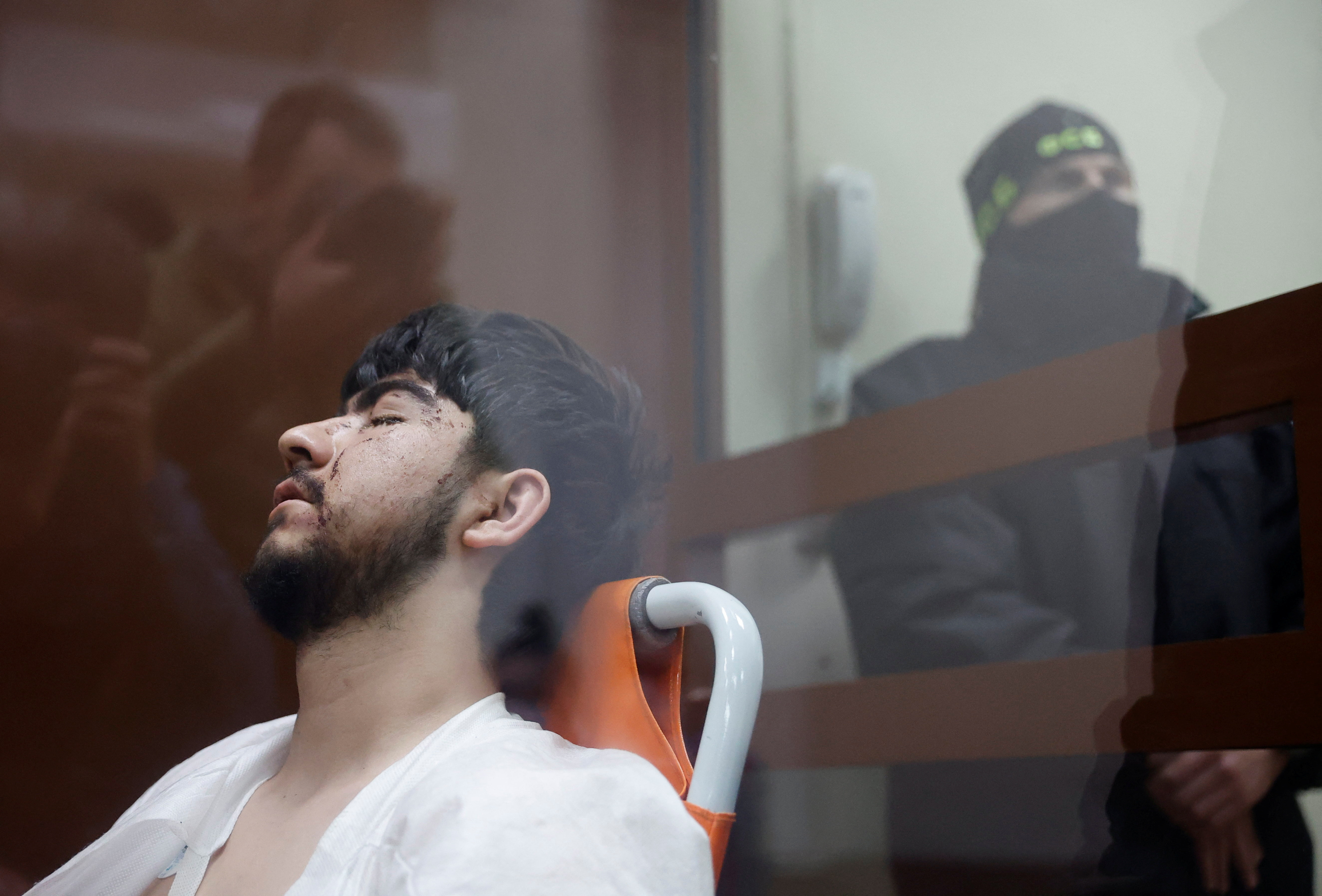 Suspects in the Crocus City Hall shooting are brought to Basmanny court in Moscow