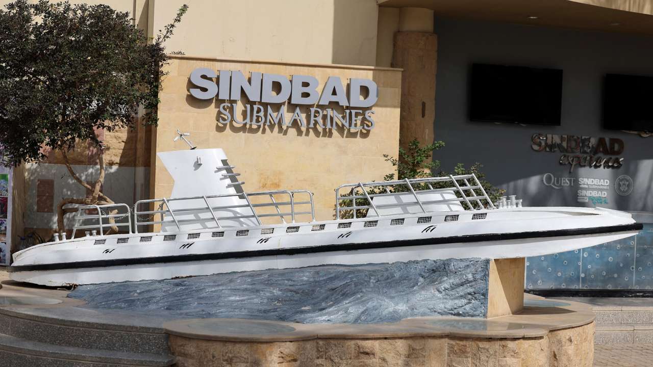 Submarine sinks in the Red Sea off Egyptian Red Sea resort city of Hurghada