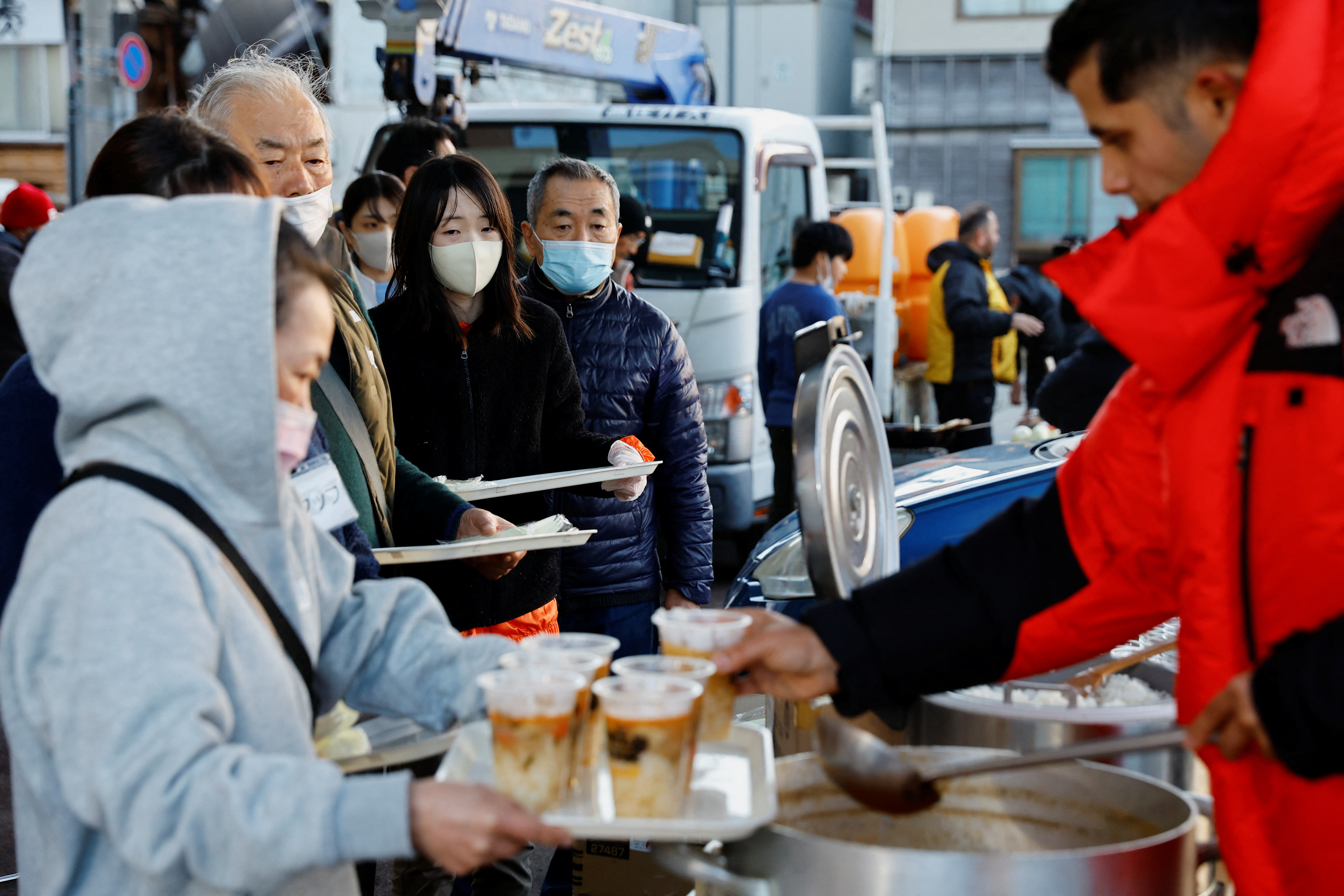 Aftermath of an earthquake, in Wajima