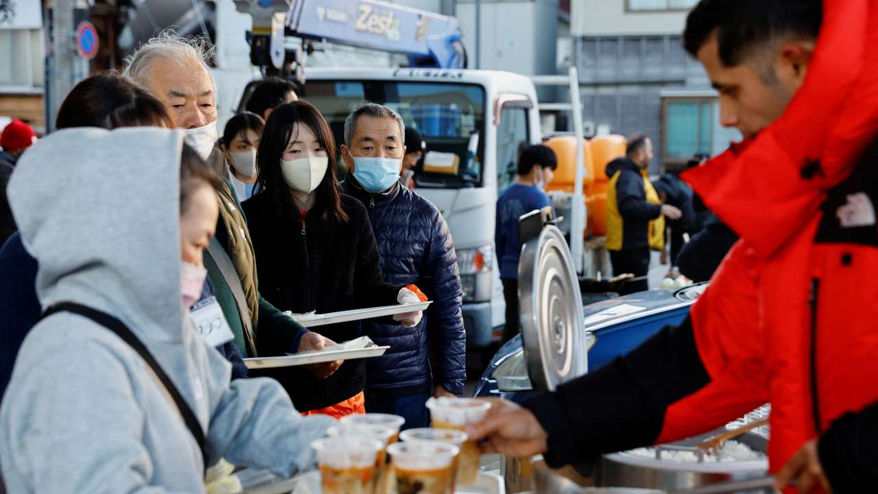 Aftermath of an earthquake, in Wajima