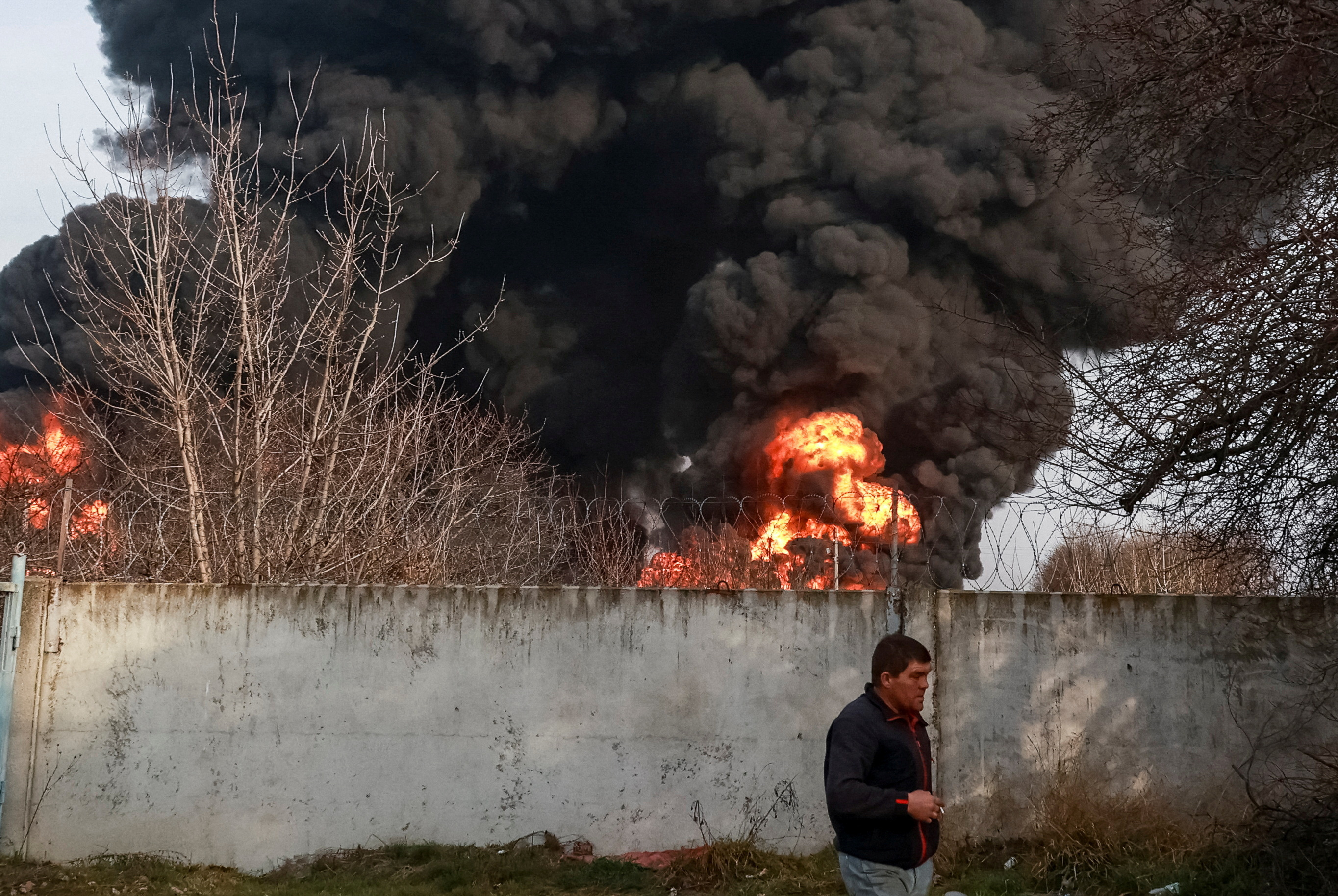 Aftermath of a Russian drone attack in Odesa