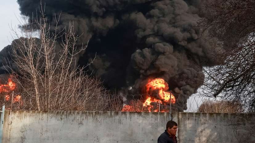 Aftermath of a Russian drone attack in Odesa