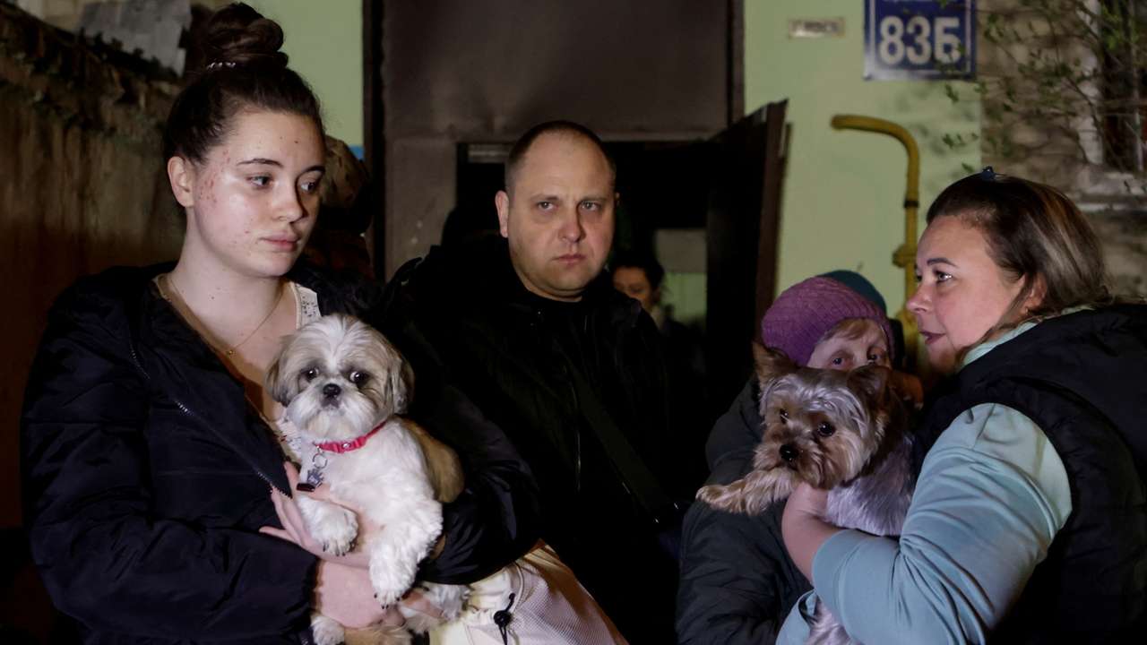 Aftermath of a Russian drone attack in Kharkiv