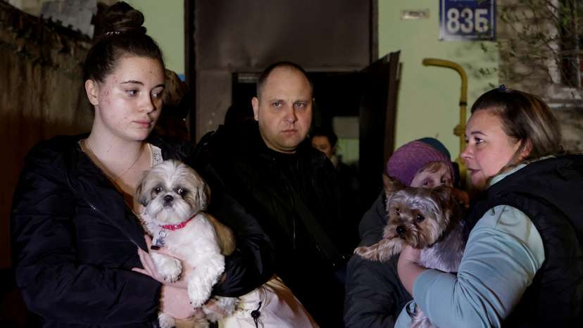 Aftermath of a Russian drone attack in Kharkiv