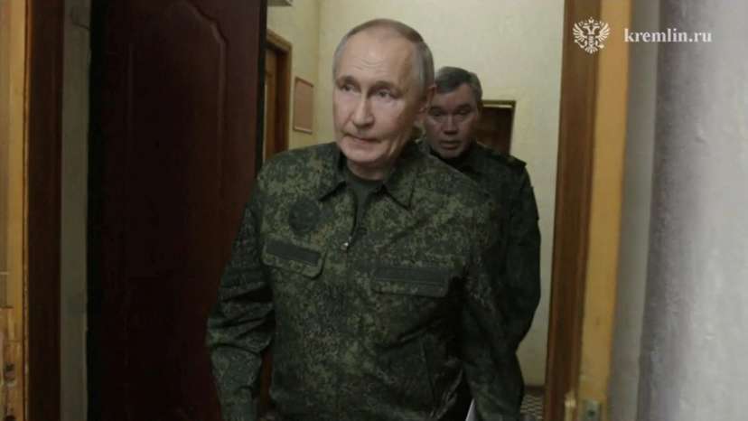 Russia's President Putin visits armed forces' command centre in Kursk region