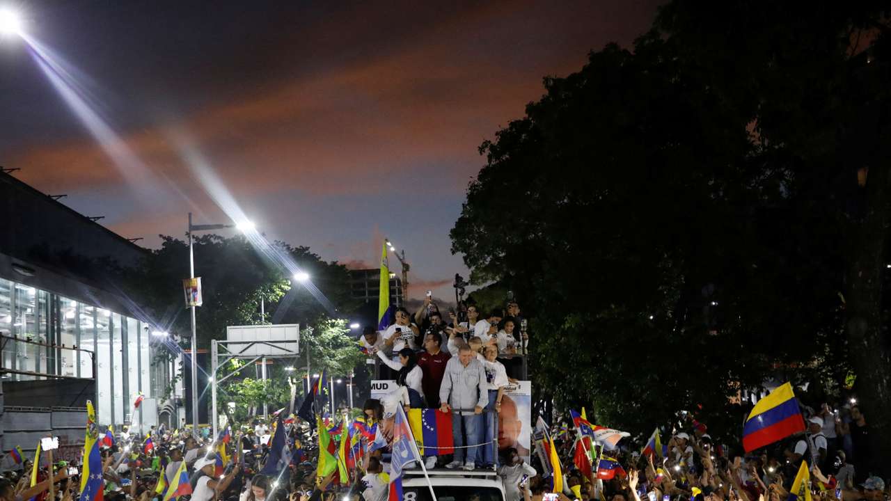 Venezuela's opposition presidential candidate Edmundo Gonzalez and opposition leader Maria Corina Machado campaign in Caracas