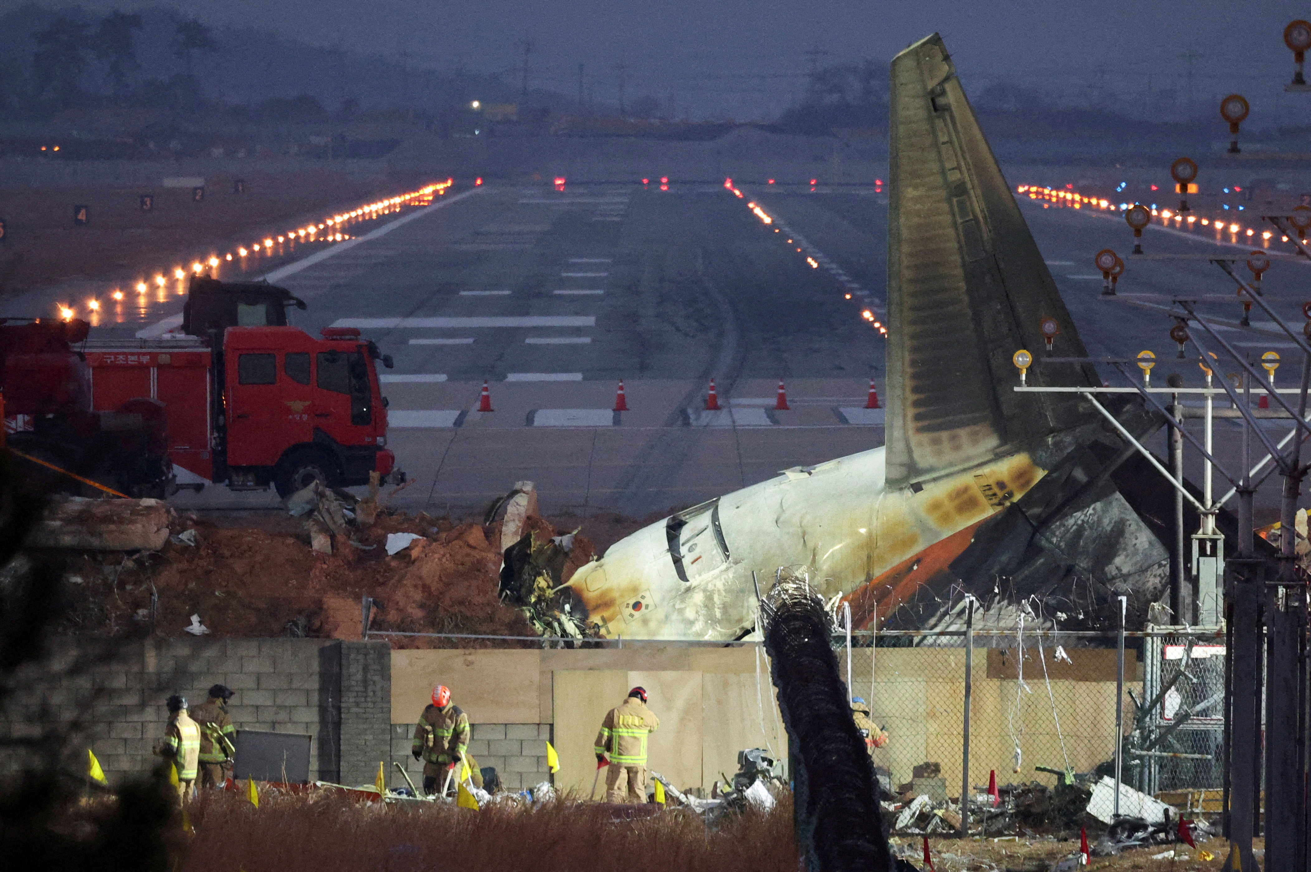 FILE PHOTO: Aftermath of Jeju Air crash at South Korea's Muan airport