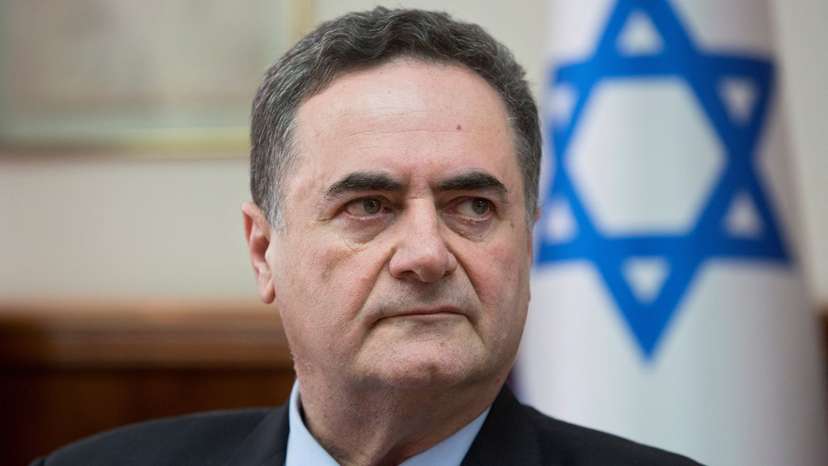 FILE PHOTO: Israeli transportation minister Israel Katz attends the cabinet meeting at the Prime Minister's office in Jerusalem