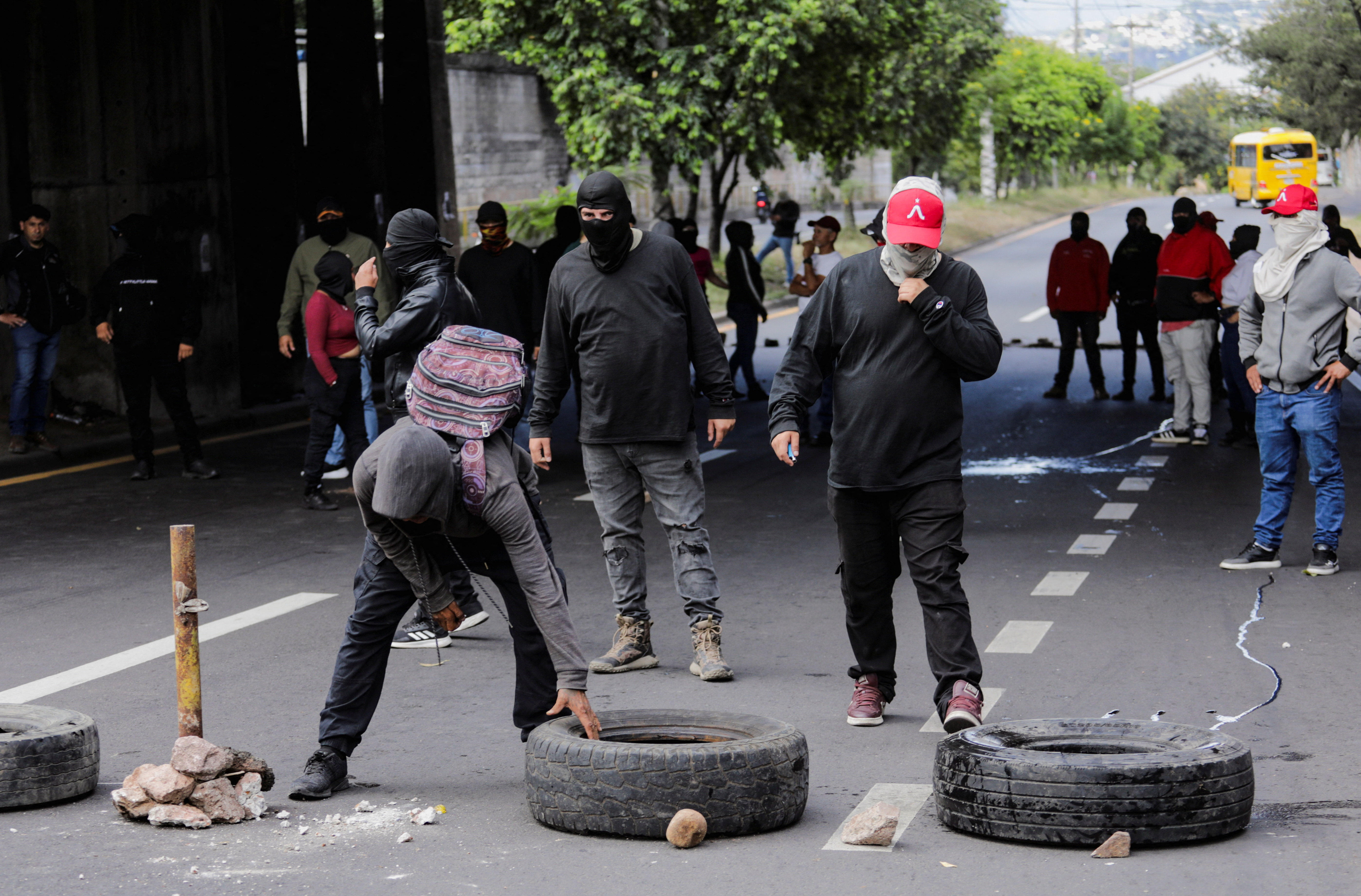 Protest nearly two weeks after the presidential election, in Tegucigalpa